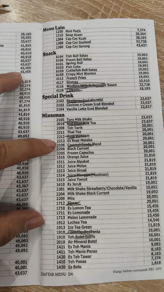 Menu Solaria - Tunjungan Plaza-3